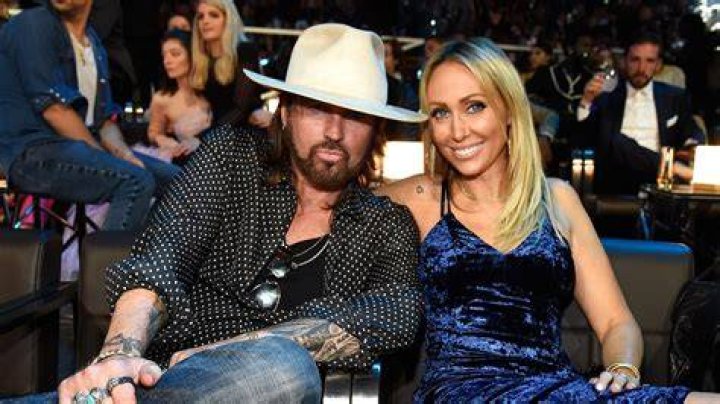 (L-R) Billy Ray Cyrus, Miley Cyrus and Tish Cyrus arrive for the 61st annual Grammy Awards held at Staples Center in Los Angeles on February 10, 2019.Grammy Awards 2019, Los Angeles, California, United States - 10 Feb 2019