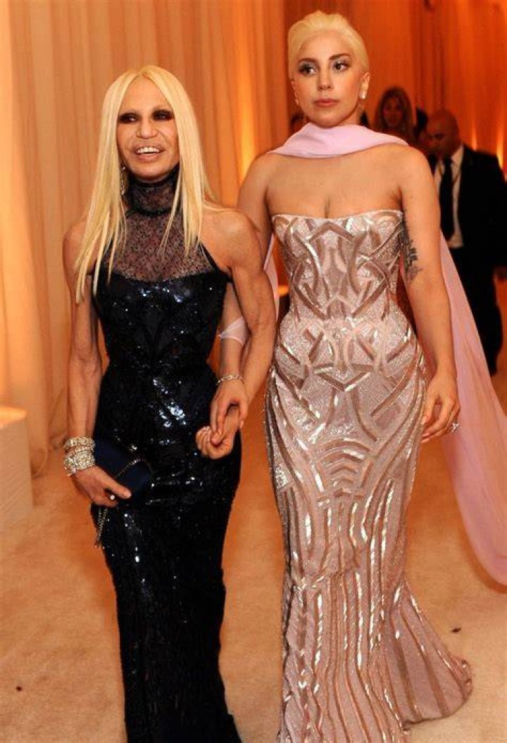 Lady Gaga, Donatella Versace, Elijah Joseph Daniel Furnish-John and Zachary Jackson Levon Furnish-John and David Furnish Elton John AIDS Foundation Academy Awards Viewing Party, Los Angeles, USA - 27 Mar 2022