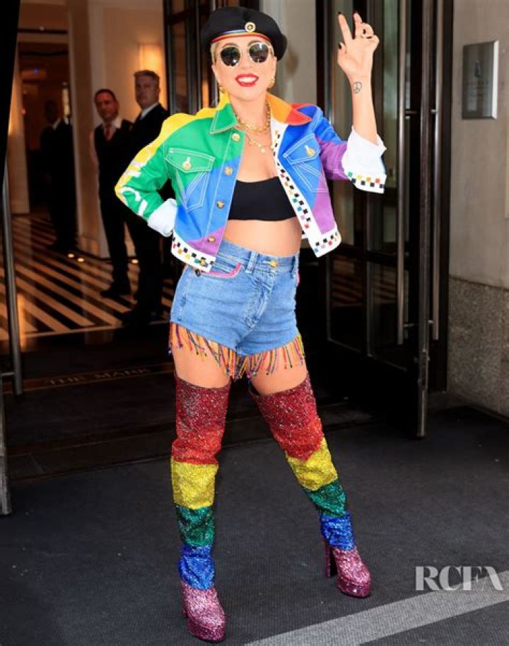 Lady Gaga Rocking Rainbow Clothes