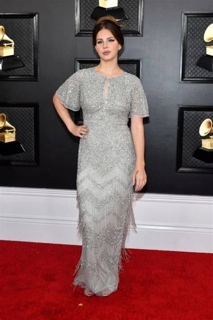 Lana Del Rey 62nd Annual Grammy Awards, Arrivals, Los Angeles, USA - 26 Jan 2020 Wearing Aidan Mattox