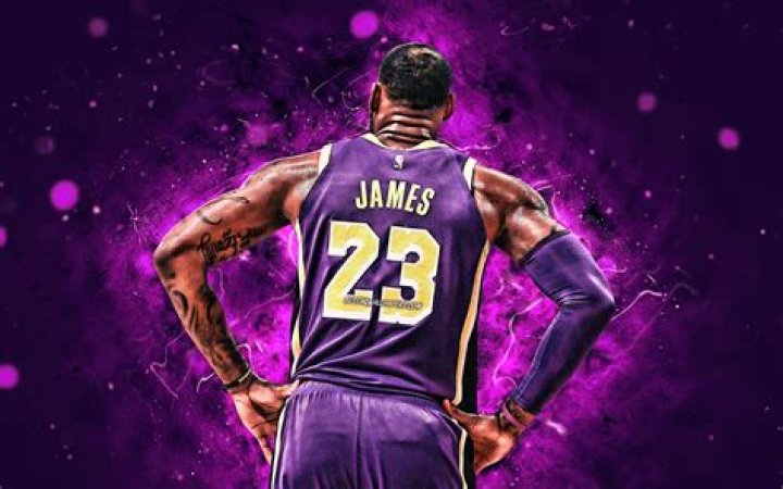 LeBron James In Purple And Yellow
