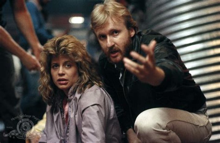 Linda Hamilton and James Cameron