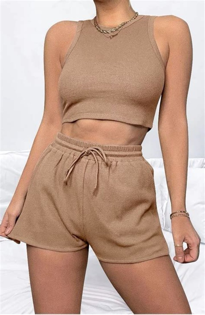 Lingswallow Sleeveless Waffle Lounge Set