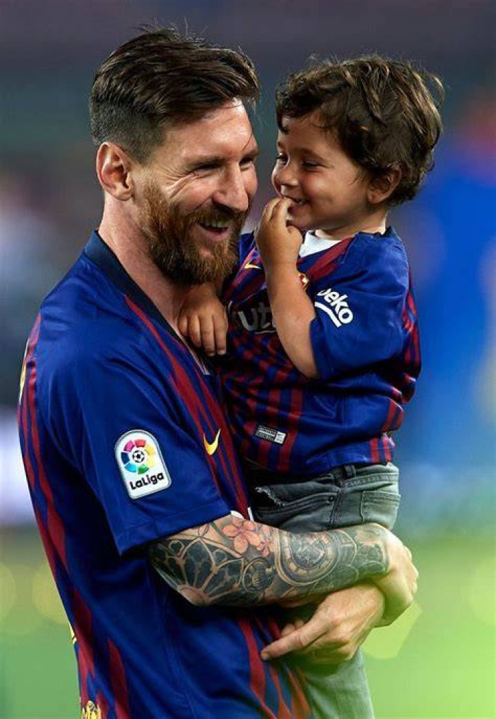 Lionel Messi & Mateo In 2018