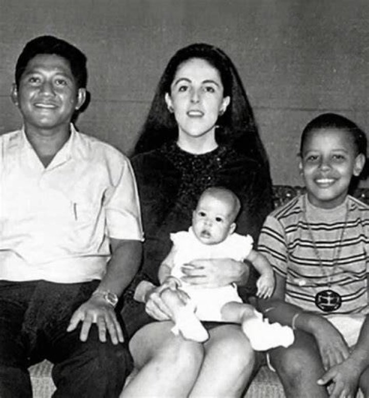 Lolo Soetoro, Ann Dunham, Maya Soetoro and Barack Obama Barack Obama's childhood in Jakarta, Indonesia - Sep 2010 Obama, right, with his mother Ann Dunham, stepfather Lolo Soetoro and younger half-sister, Maya Soetoro, during the four years they lived together in Jakarta.