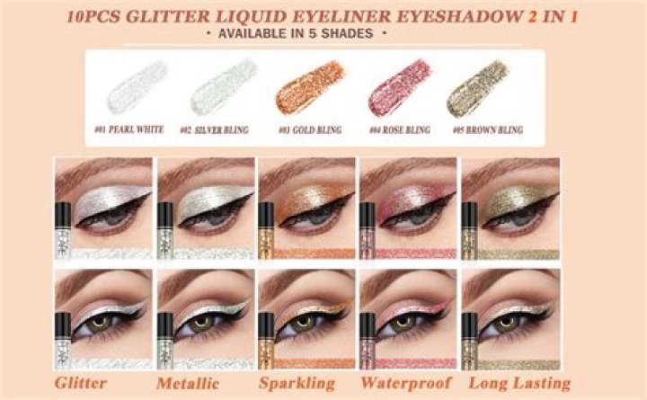 Lucoss Glitter Liquid Eyeliner Eye Shadow Makeup Kit