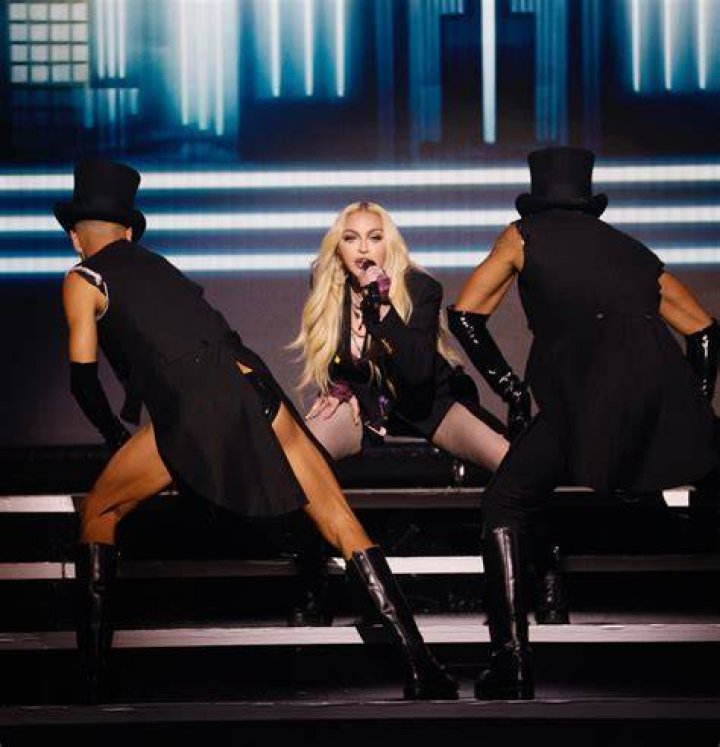 MADONNA Performing at the Sandbox pride Nyc show. 23 Jun 2022 Pictured: Madonna. Photo credit: SteveSands/NewYorkNewswire/MEGA TheMegaAgency.com +1 888 505 6342 (Mega Agency TagID: MEGA871530_040.jpg) [Photo via Mega Agency]