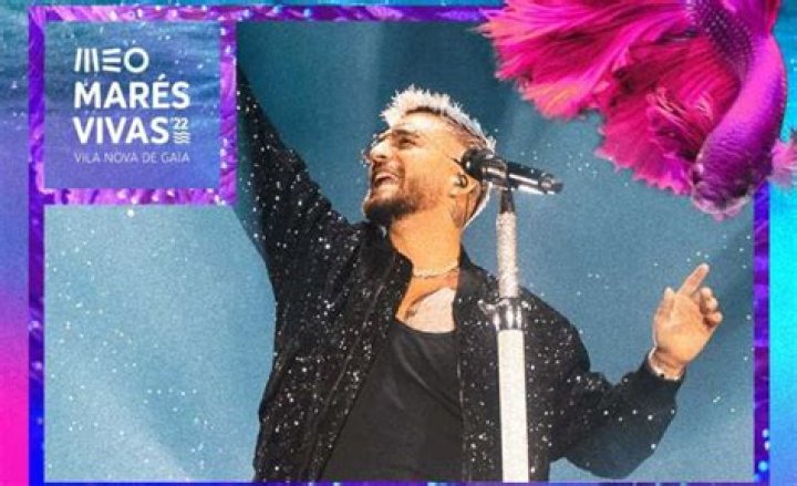 Maluma onstage at Meo Mares Vivas music festival