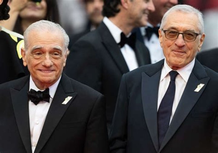 Martin Scorsese and Robert De Niro depart the "Killers Of The Flower Moon" red carpet during the 76th annual Cannes film festival. 20 May 2023 Pictured: Martin Scorsese Robert De Niro and Tiffany Chen. Photo credit: KCS Presse / MEGA TheMegaAgency.com +1 888 505 6342 (Mega Agency TagID: MEGA984533_046.jpg) [Photo via Mega Agency]