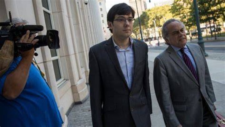 Martin Shkreli arriving at court in New York