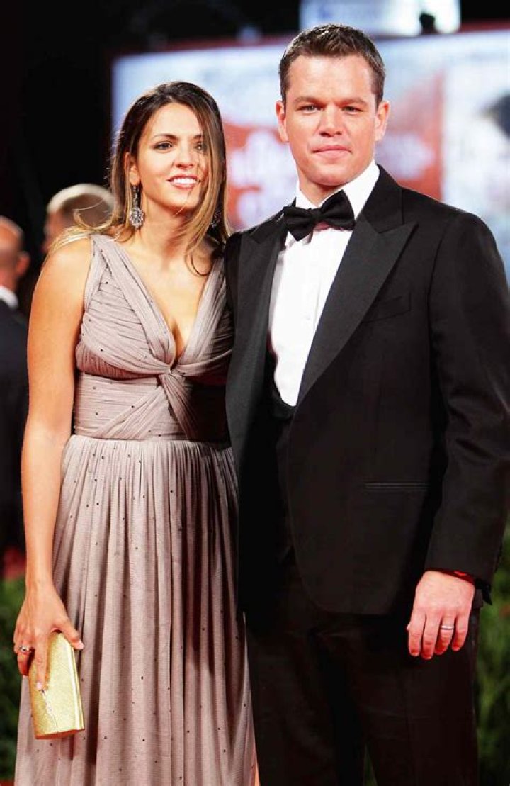 Matt Damon, Luciana Barroso Actor Matt Damon, left, and his wife Luciana Barroso pose for photographers at the premiere of the film 'Downsizing' which opens the 74th edition of the Venice Film Festival in Venice, Italy Film Festival Downsizing Opening Gala, Venice, Italy - 30 Aug 2017