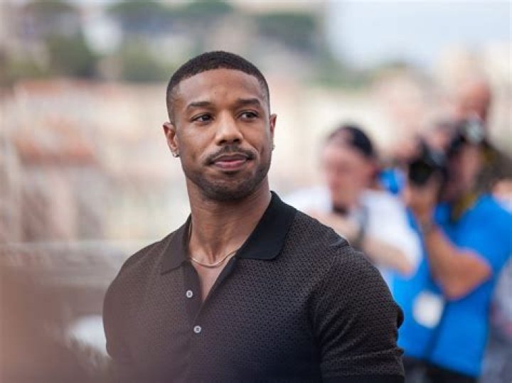 Michael B. Jordan speaking to protesters
