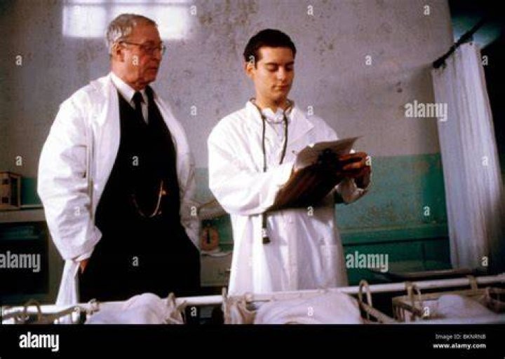 Michael Caine and Tobey Maguire Miramax Pre Oscar Party March 23, 1997 Los Angeles, CA Michael Caine and Tobey Maguire Miramax Pre Oscar Party for the 1997 Oscars. Photo by Eric Charbonneau&reg;Berliner Studio/BEImages