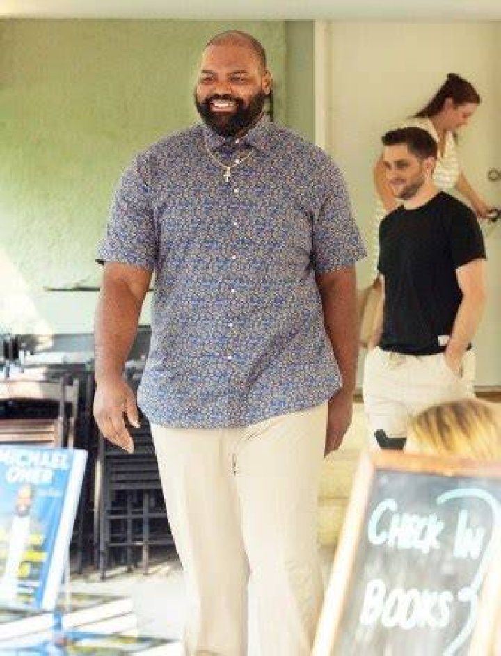 Michael Oher breaks cover at a book signing where he appeared at Ivy Booktshop to promote his book 'When Your Back's Against The Wall' Michael Oher 'When Your Back's Against the Wall' book signing, Baltimore, Maryland, USA - 21 Aug 2023