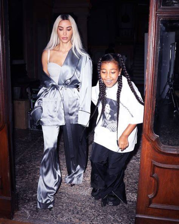 Milan, ITALY - *EXCLUSIVE* - Kim Kardashian leaves her hotel in Milan and arrives at Dolce and Gabbana headquarters for media day with her daughter North, both wearing Dolce & Gabbana. Pictured: Kim Kardashian, North West BACKGRID USA 26 SEPTEMBER 2022 BYLINE MUST READ: @Lucasgro / BACKGRID USA: +1 310 798 9111 / UK: +44 208 344 2007 / *UK Clients - Pictures Containing Children Please Pixelate Face Prior To Publication*