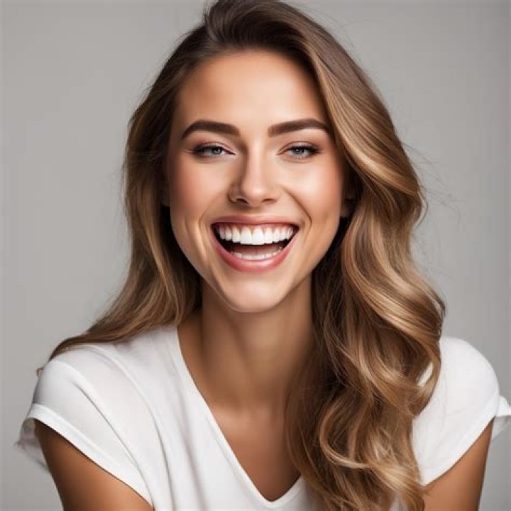 MODEL RELEASED Portrait of smiling young woman with blond curly hair standing on sandy beach. VARIOUS