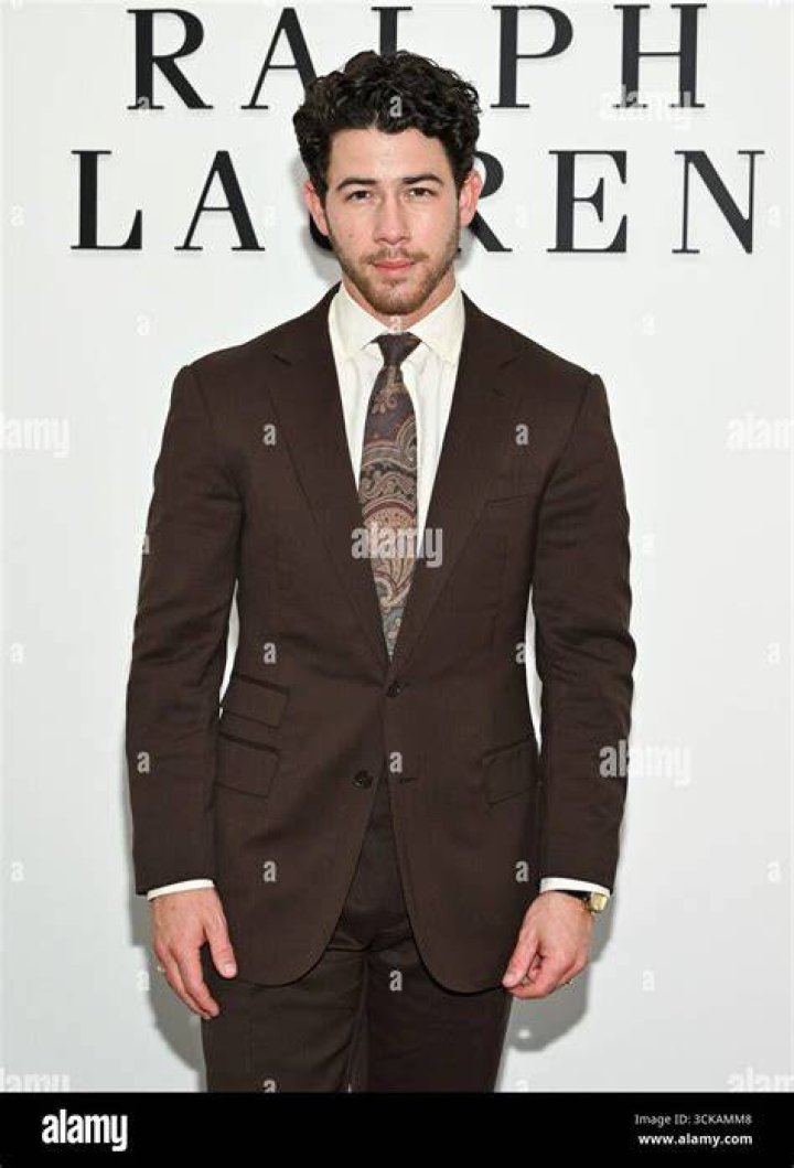 Nick Jonas at the Ralph Lauren show during NYFW in 2018