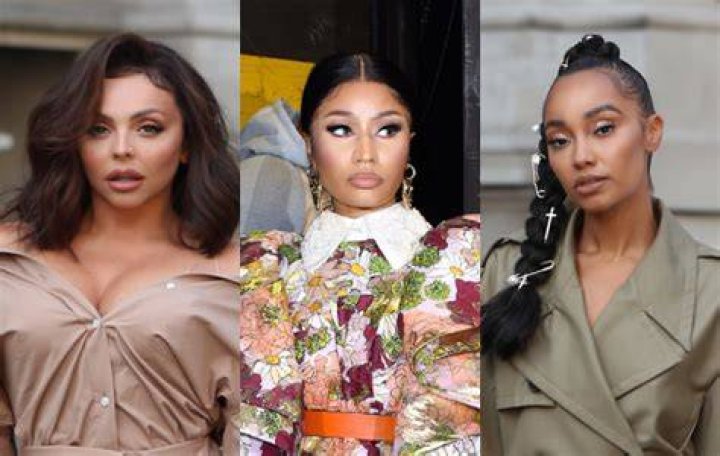 Nicki Minaj, Leigh-Anne Pinnock, Jade Thirlwall, Perrie Edwards, Jesy Nelson. Singer Nicki Minaj performs with members of Little Mix during the European MTV Awards in Bilbao, Spain Spain European MTV Awards 2018 Show - 04 Nov 2018