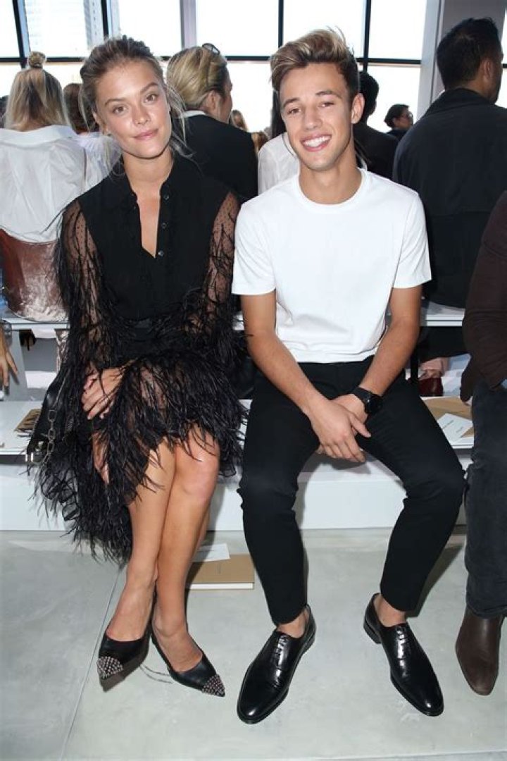 Nina Agdal & Cameron Dallas at Michael Kors Spring 2016 show
