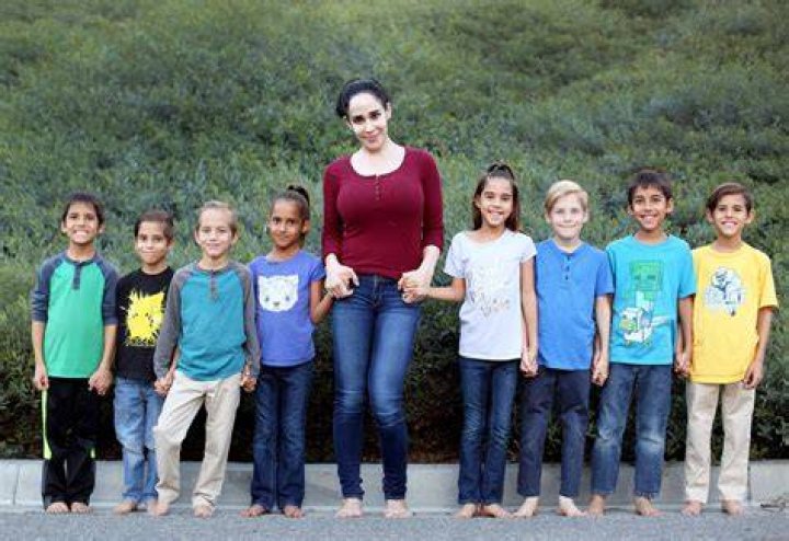 Octomom Nadya Suleman and children Octomom Nadya Suleman and some of her kids out and about, Anaheim, California, America - 13 Mar 2009