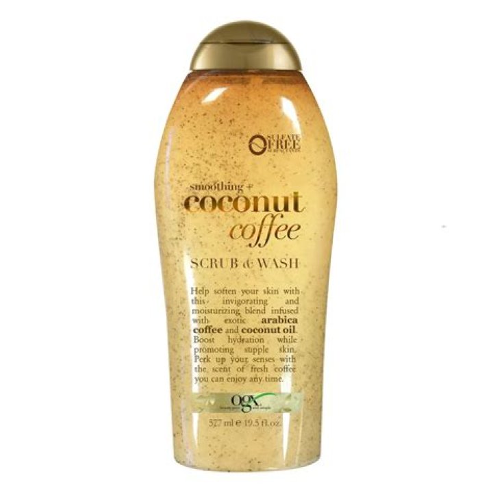 OGX Smoothing + Coconut Coffee Scrub & Wash