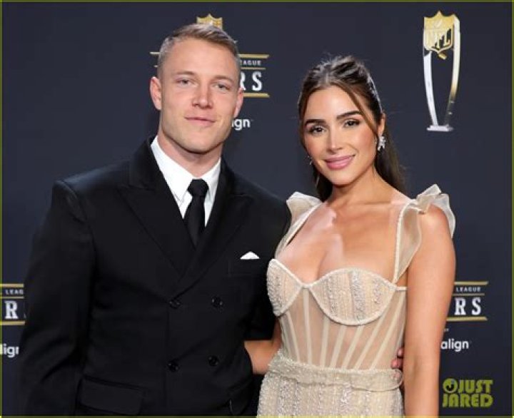 Olivia Culpo wears a sheer top as she and boyfriend Christian McCaffrey head to the Delilah restaurant in West Hollywood. The couple were seen holding hands as they arrived to the restaurant. Olivia is wearing black leather pants, black boots, a black sheer top and a black bra underneath. 11 Jan 2020 Pictured: Olivia Culpo And Christian McCaffrey. Photo credit: Photographer Group/MEGA TheMegaAgency.com +1 888 505 6342 (Mega Agency TagID: MEGA583071_001.jpg) [Photo via Mega Agency]