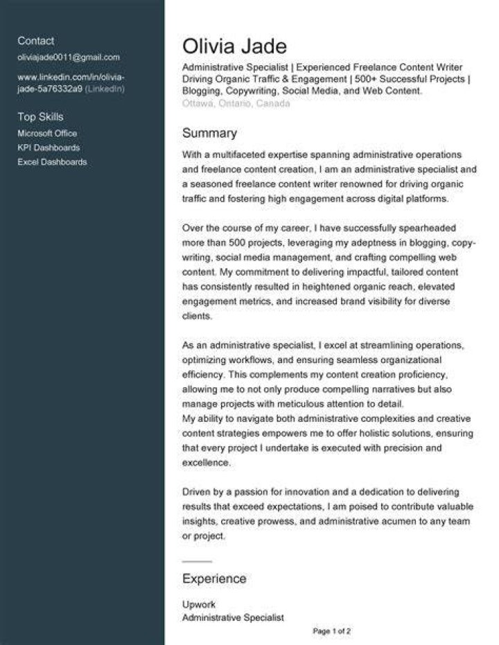 Olivia Jade Resume