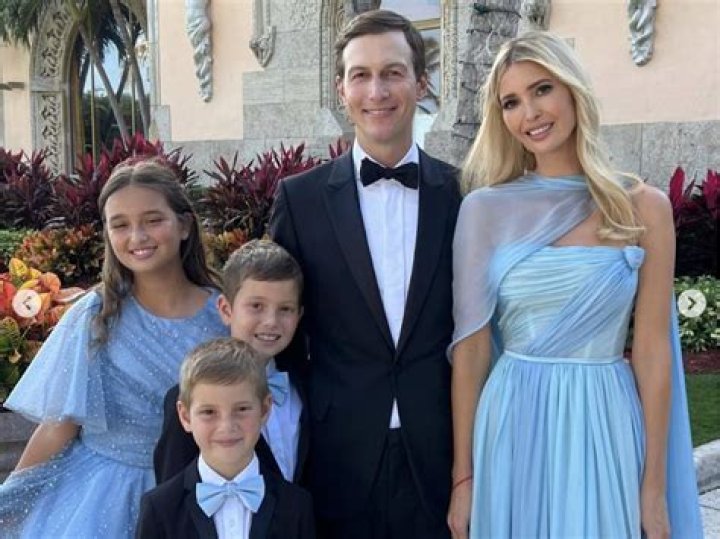Palm Beach, CA - Ivanka Trump could be seen holding Tiffany Trump's wedding dress her during her wedding to Michael Boulos in Palm Beach. Pictured: Ivanka Trump, Jared Kushner BACKGRID USA 12 NOVEMBER 2022 USA: +1 310 798 9111 / UK: +44 208 344 2007 / *UK Clients - Pictures Containing Children Please Pixelate Face Prior To Publication*