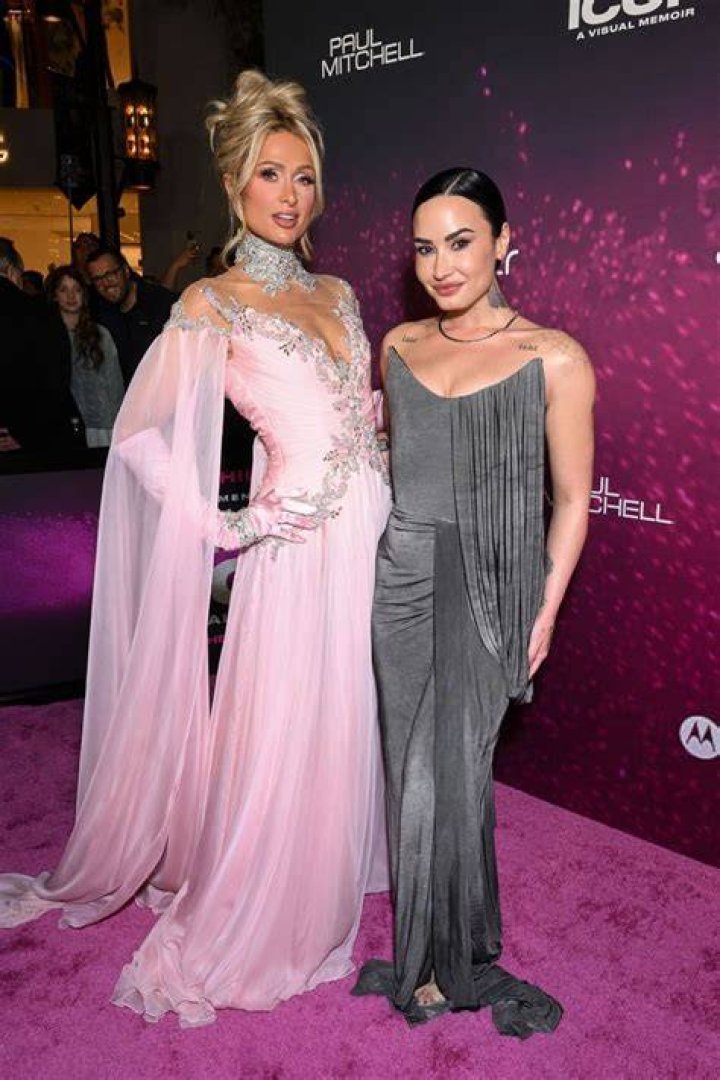 Paris Hilton and Demi Lovato at Paris&rsquo; wedding