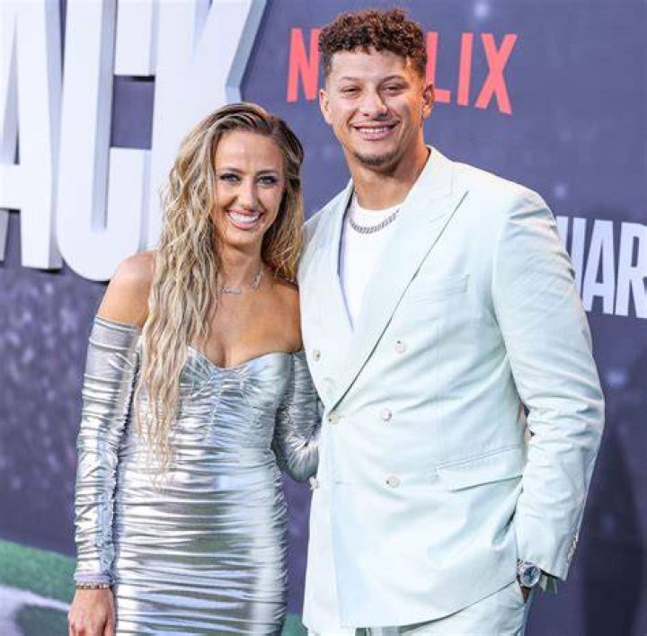 Patrick Mahomes and Brittany Mahomes in Disneyland