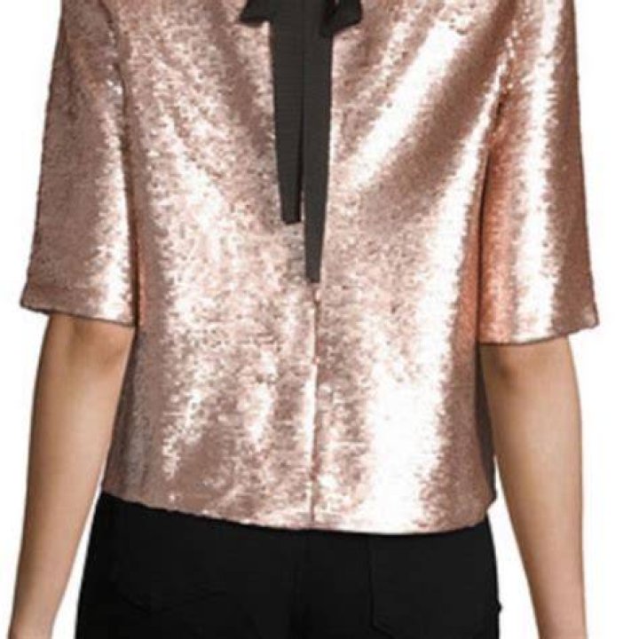 Peyton & Parker Sequin Tie Back Tee, $54