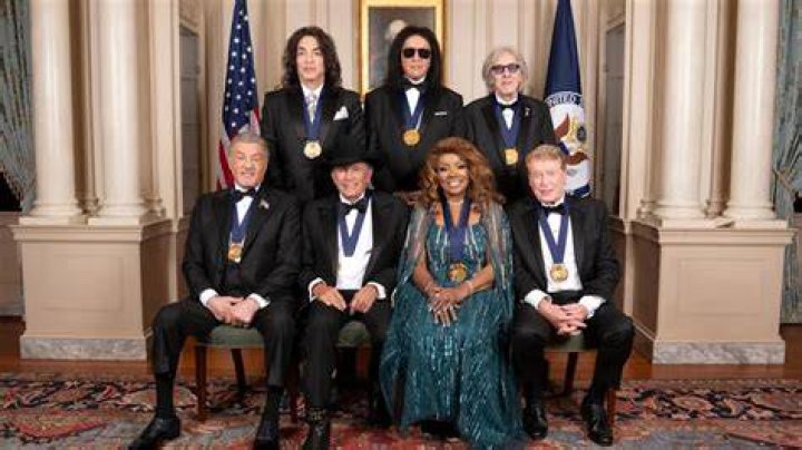 Pictured (L-R top row): Queen Latifah and Barry Gibb. Pictured (L-R bottom row) Ren&eacute;e Fleming, Billy Crystal, and Dionne Warwick were recognized for their achievements in the performing arts during THE 46TH ANNUAL KENNEDY CENTER HONORS, which will air Wednesday, Dec. 27 (9:00-11:00 PM, ET/PT) on the CBS Television Network and stream on Paramount+ (live and on demand for Paramount+ with SHOWTIME subscribers, or on demand for Paramount+ Essential subscribers the day after the special airs). Photo: Mary Kouw/CBS &copy;2023 CBS Broadcasting, Inc. All Rights Reserved.