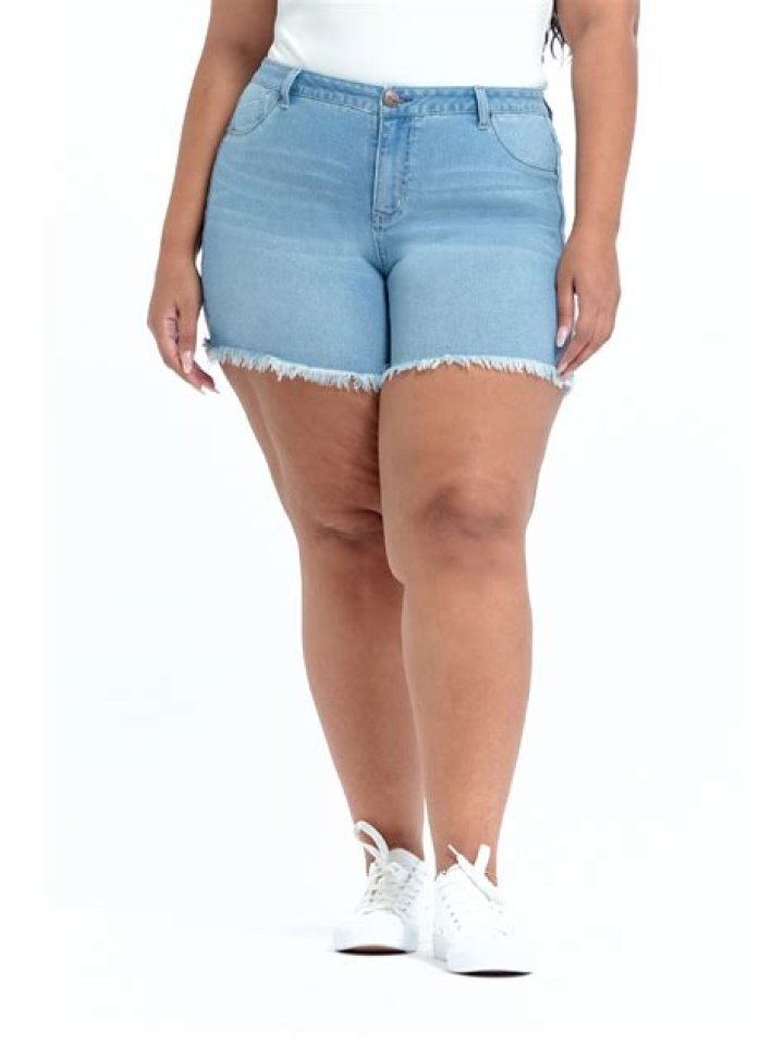 plus size denim shorts
