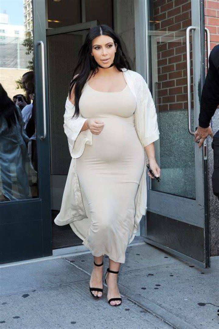 Pregnant Kim Kardashian Leaving The Gym