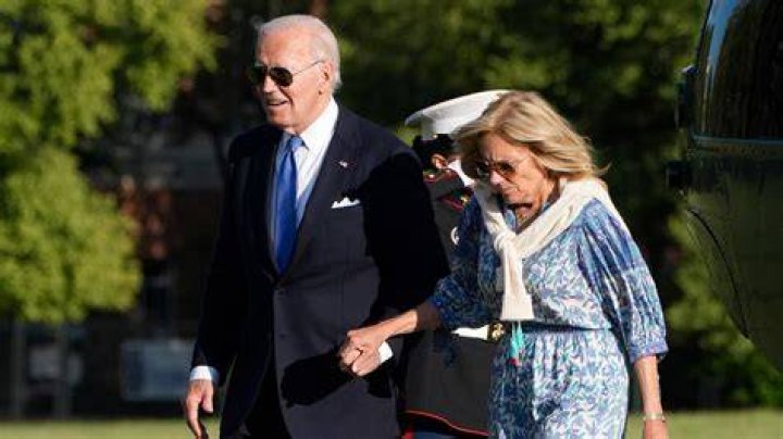 President Joe Biden and first lady Jill Biden visit Robb Elementary School to pay their respects to the victims of the mass shooting, in Ulvade, Texas Biden Texas School Shooting, Ulvade, United States - 29 May 2022