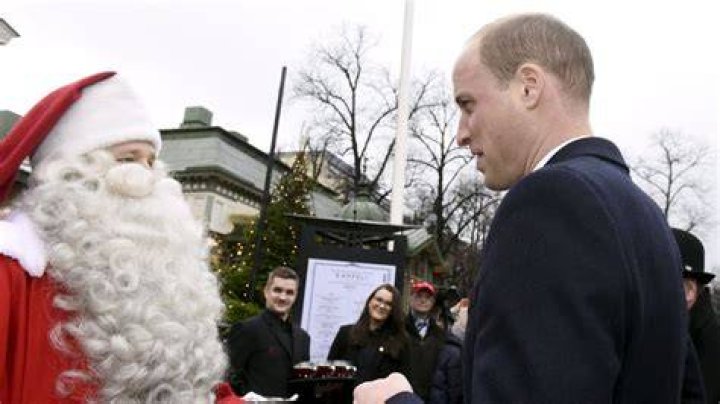 Prince William and Santa Claus have a moment