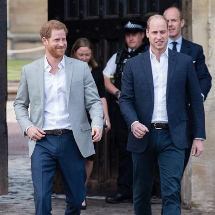 Prince William walking with Prince George and Princess Charlotte