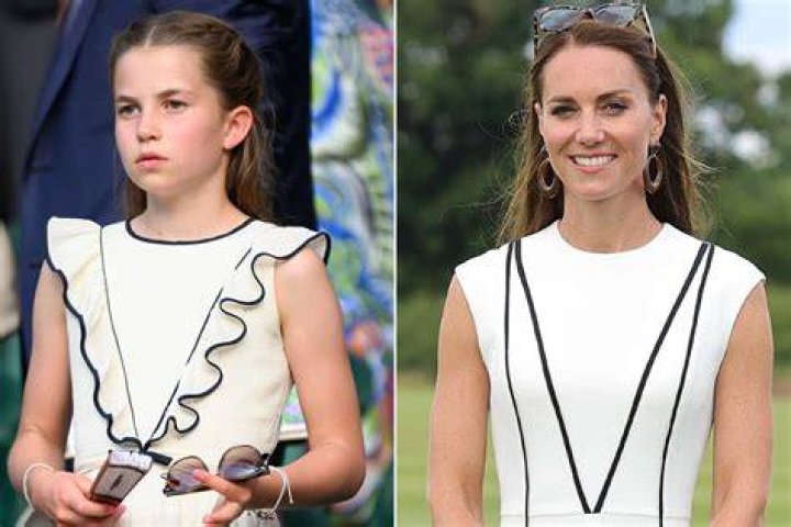 Princess Charlotte with her mom, Kate Middleton, during a Royal Tour