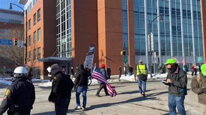 Protestor Makes a Run For It