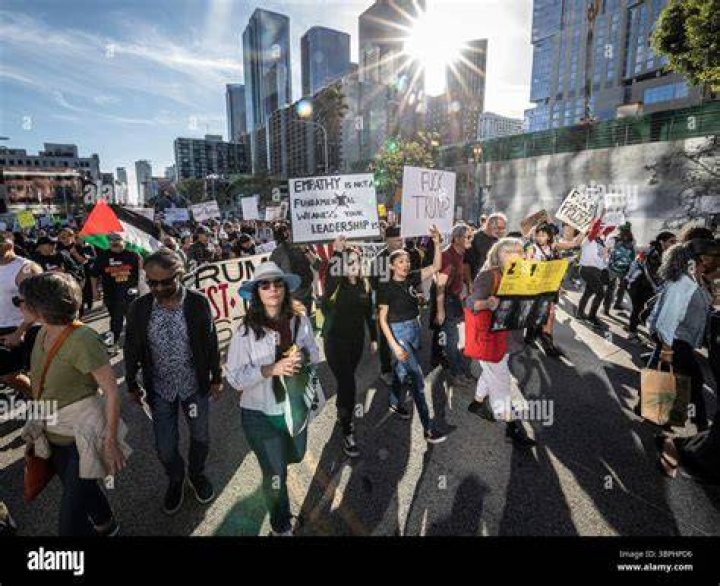 Protestors at a march