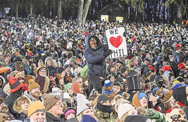 Punxsutawney Phil Addressing The Crowd