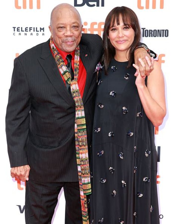 Quincy Jones & Rashida Jones Pose For Magazine Party