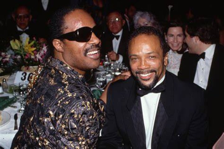 Quincy Jones, Stevie Wonder & Jolie Jones Arrive At Oscars