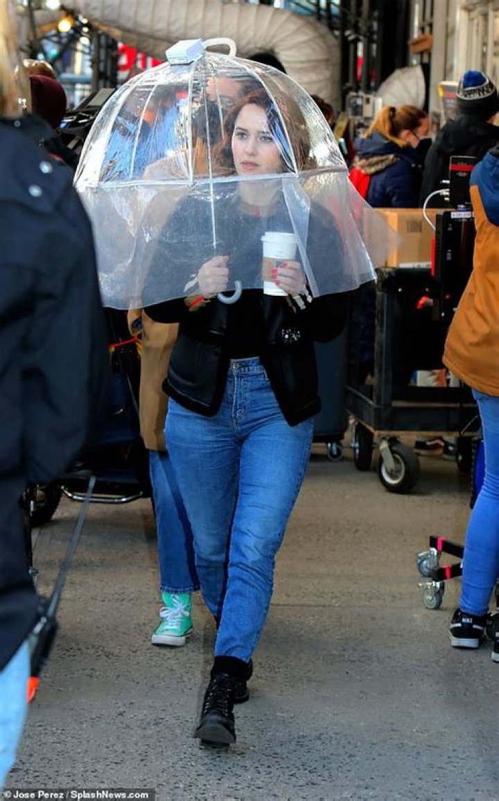 Rachel Brosnahan Takes A Break From Filming