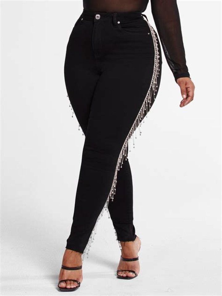 rhinestone fringe jeans