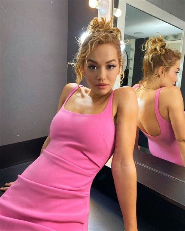 Rita Ora In A Pink Swimsuit