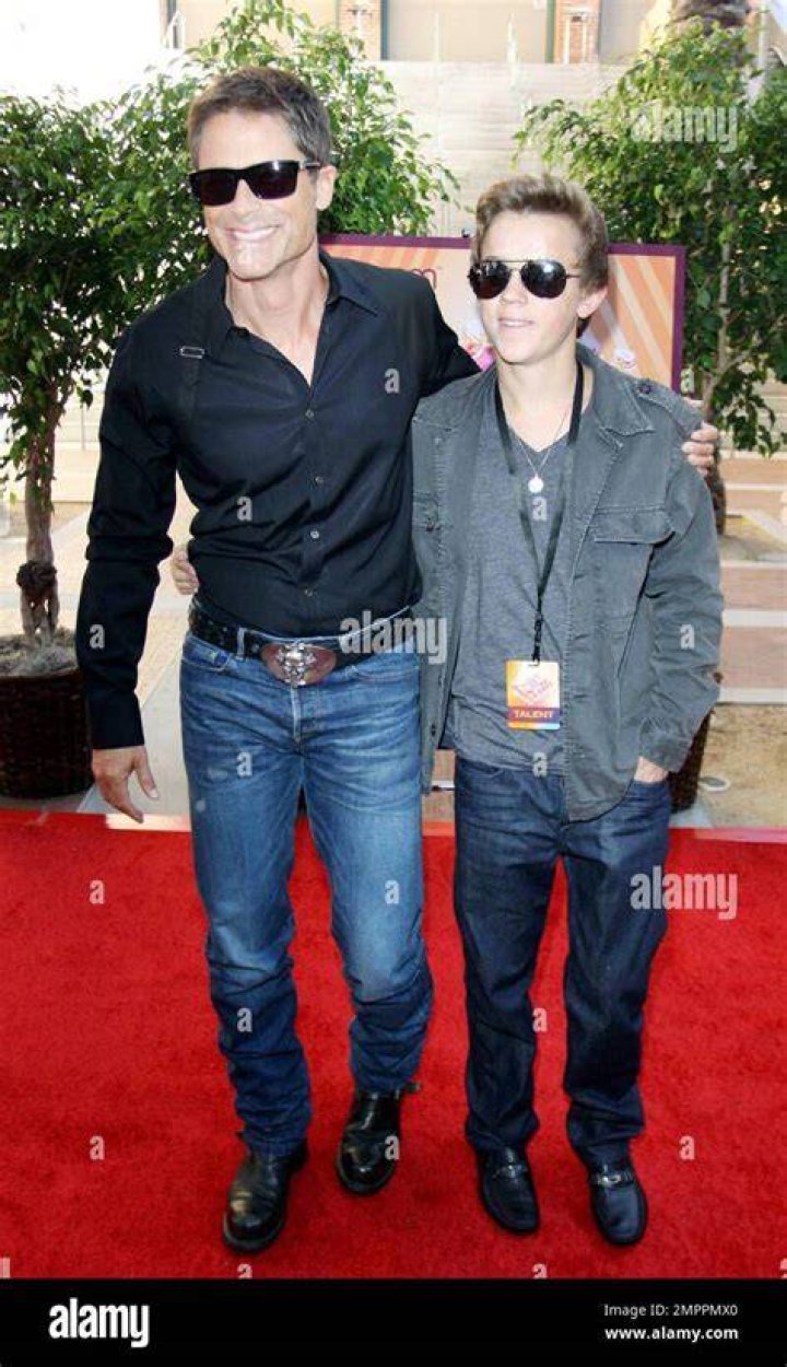 Rob Lowe & Son John Arrive At CBS GALA