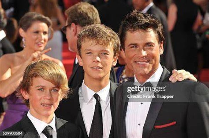 Rob Lowe & Son Matthew Attend Dodgers Game