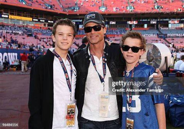 Rob Lowe & Sons Attend Super Bowl XLIV