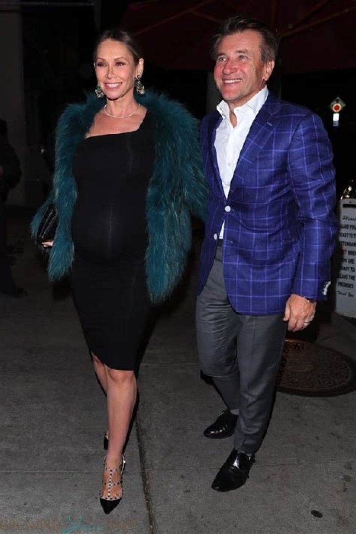 Robert Herjavec with his pregnant wife, Kym Johnson
